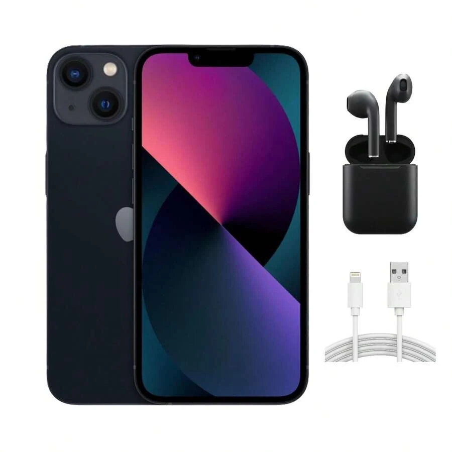 Refurbished Apple IPhone 13 Mini A2481 (Fully Unlocked) 256GB Midnight (Grade B) W/ Wireless Earbuds - 查看 1
