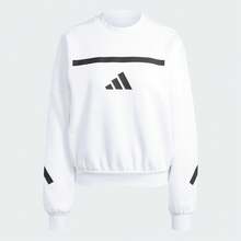 Adidas Sweatshirt Pullover Olahraga Wanita Musim Semi/Gugur, Sweatshirt Kasual Leher Bulat JI7554 - Putih - View 2