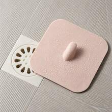 1/2pcs Reusable Drain Hole Cover, Square Drain Plug With Easy-Grip Handle, Hair Catcher, Suitable For Shower Bathtub Bathroom Sink Kitchen Laundry Room, Fits Standard Size Drain, Easy To Install And Clean, Soft TPR Material, Tight Seal Design - Multicolor - View 10