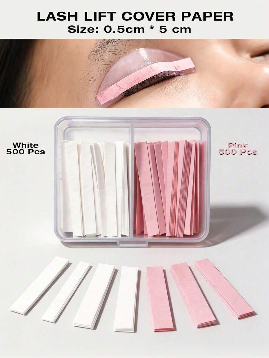 Eyelash Lifting Pads, Pink And White Eyelash Lifting Rod Covers, Disposable Eyelash Tape, Makeup Tools, For Eyelash Lifting - Multicolor - View 1