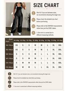 Autumn Popular Solid Color Cargo Pocket Wide Leg Overall Jumpsuit For Commuting Halloween - Black - View 8