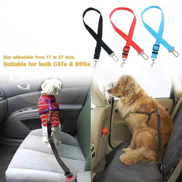 1 pieza Correa de para perro y gato, Correa ajustable para mascotas, Correa de para coche duradera para perros, gatos y otras mascotas