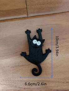 Cute Black Cat Fridge Magnet Home Decor - Black Cat Edition - View 10