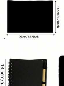 1/2/5 Notebooks With Pen Holder And Random Color Index Tab Stickers, Suitable For Study And Office Use, Random Notebooks, Sticky Notes Set - Multiple Styles - View 15