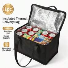 Insulated Cooler Bag, Suitable For Drinks And Lunch--Portable Design, Keeps Food And Drinks Fresh And Cold All Day, Non-Food Contact Material, Suitable For Summer Picnic, Camping, Beach - Black - View 1