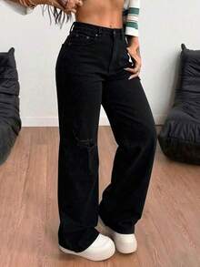 Women Jeans - Deep Black - View 3