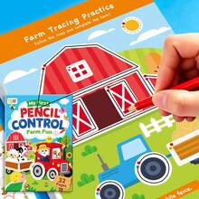 beartale Farm Theme Toddler Pencil Control Workbook, My First Handwriting Control Tracing Book, Preschool Handwriting Practice Activity Book, Early Learning Education Workbook For Toddlers, Drawing And Coloring Practice Book, Quiet Book, Travel Activity Book, Birthday Gift, Back To School, Autumn, Farm, Halloween, Christmas - Multicolor - View 4