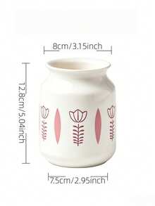 1pc Tulip Ceramic Storage Canister, Tableware Organizer, Chopstick Holder, Suitable For Kitchen Storage, Tableware Storage, Home Decor, Back To School Supplies, Holiday Gifts - View 5