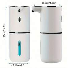 DONASIRA Dispenser Sabun Otomatis Elektrik Sensor Inframerah, Kapasitas 380ML, Layar Sentuh Definisi Tinggi, 6 Tingkat Pengaturan Busa/Cairan, Botol Sabun Tangan, Wadah Sampo, Cocok untuk Dapur dan Kamar Mandi - Berbagai warna - View 4