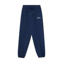 Adidas Celana Jogger Kasual Wanita Nyaman Model Lurus untuk Olahraga Musim Semi/Musim Gugur JW7067 - Biru tua - View 1