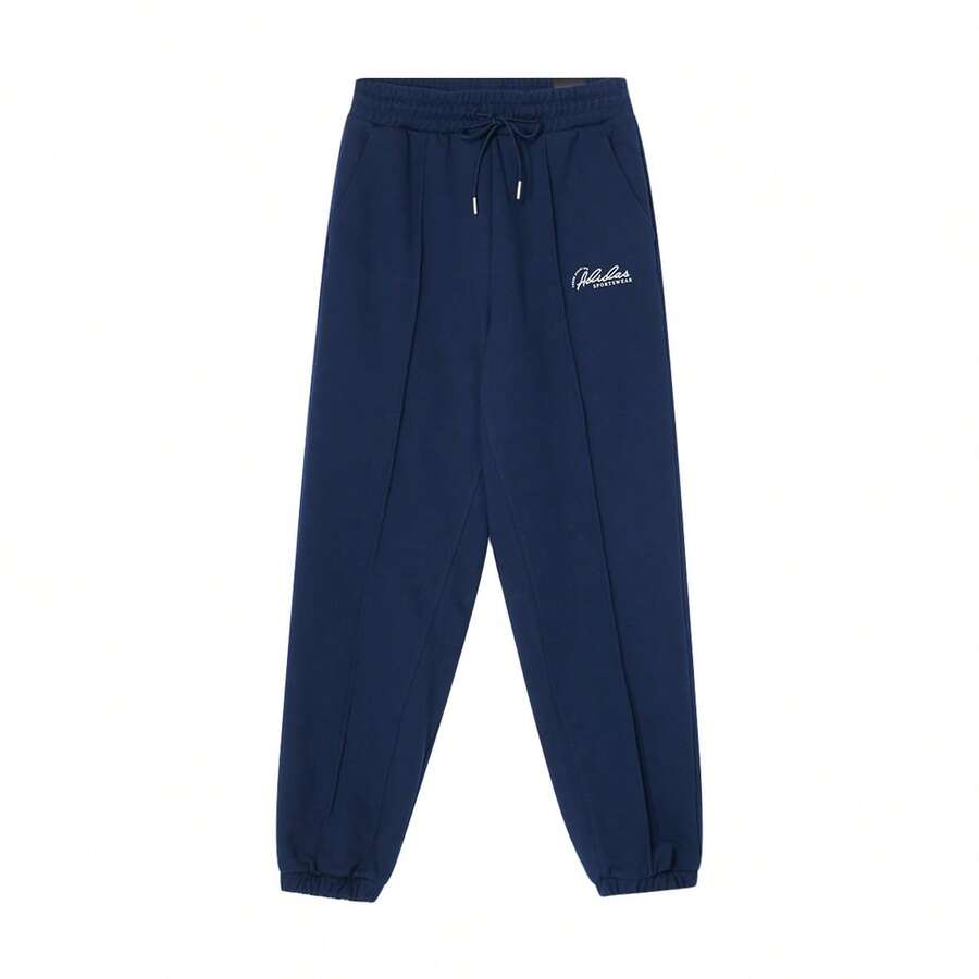 Adidas Celana Jogger Kasual Wanita Nyaman Model Lurus untuk Olahraga Musim Semi/Musim Gugur JW7067 - Biru tua - View 1