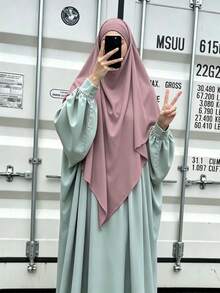 Hijab Polos dan Sederhana untuk Wanita, Cocok untuk Musim Semi, Musim Panas, Musim Gugur, dan Musim Dingin. - MultiWarna - View 12
