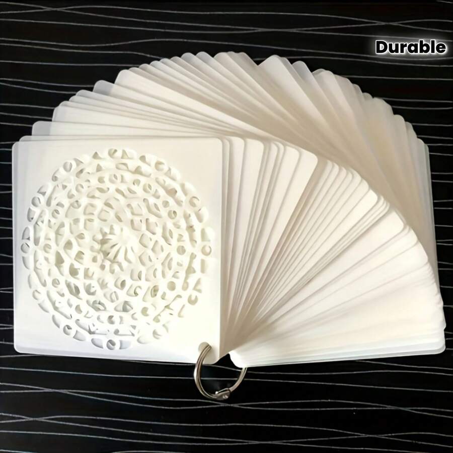 36pcs Mandala Pattern Stencil Set - Durable PET Plastic Material, Reusable And Easy To Clean, Suitable For Home Decor And Craft Projects.