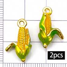 2/10pcs Enamel Fruit Vegetable Charms Strawberry Peach Mango Watermelon Carrot Pepper Pendant For DIY Necklace Earring Jewelry Making Findings - Multicolor - View 18