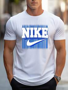Men's Pure Cotton Short-Sleeve T-Shirt Casual Crew Neck Breathable Soft Summer Everyday Basic Top - 白色 - 查看 10