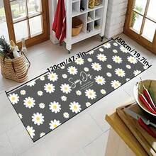 Daisy Pattern Kitchen Floor Mat Silicone Carpet, Absorbent Non-Slip Quick-Dry Bathroom Rug, All-Season Door Mat Room Decor, Indoor Multi-Function Foot Mat - Multicolor - View 14