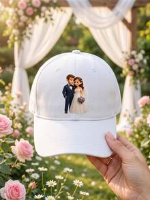 1pc Custom Photo Wedding Couple Iron On Transfer Stickers, Personalized Bride Groom Cartoon Heat Transfer Patches,T-Shirt Hoodie Bag Hat Wedding Decor - Multicolor - View 4