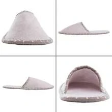 5-Piece Set Of Grey Felt Slippers, Size Options: 37/39, 40/43, 43/45 - Multicolor - View 2