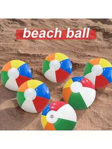 1/6 st färgglada uppblåsbara strandbollar i PVC, flytande poolflottör för vattenlekar och dekoration, flerfärgade flytande spelbollar, nödvändighet för trädgårdsgrillning och poolparty, strandvolleyboll, sommarlekar utomhus - Multifärgad - Visa 9