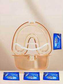 1pc Multi-Color Integrated U-Shaped Protective Case For Retainers & Aligners, Comes With 1 Dental Wipe, Dental Clinic Supply, Back To School Essential Orthodontic Storage Box - Multicolor - View 4
