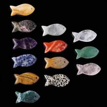 1pc 20*38mm Natural Fish Shape Charms Pendants Pink Quarzt Crystal Stone Beads For DIY Keychain Ornament Jewelry Making Necklaces Crafts - Fish Pendant - View 4