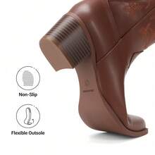 Women Mid-Calf Boots - Brown - View 8