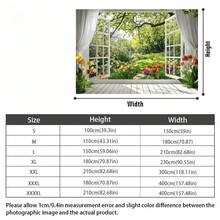 2D Flat BannerGarden Background, Suitable For White Window Flower Scene Banners. Can Be Used For Weddings, Birthdays And Celebrations. Multi-Purpose Party Decoration, No Electricity Required. - Multicolor - View 6