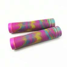 High-Quality Mountain Bike Handlebar Grips 13.5CM Mixed Color Rubber Vertical Striped Non-Slip Wear-Resistant Shock-Absorbing Handlebar Covers Cycling Accessories Balance Bike Handlebar - Multicolor - View 5