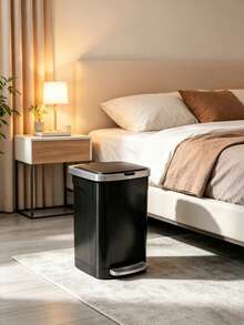 Stainless Steel Pedal Trash Can, Soft Close Odor-Proof Lid, Detachable Inner Bucket, Slim Rustproof Waste Bin For Kitchen Bathroom Office Apartment, Perfect For Families & Urban Home Users - Multicolor - View 2