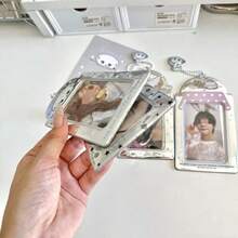 Minimalist Polka Dot Star Holographic Card Holder, Idol Fan Card, Student ID, Gift Card, Display Accessory - Multicolor - View 17