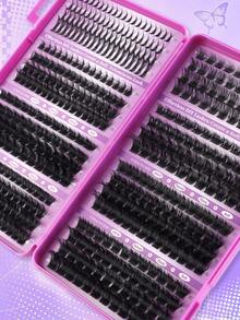 456/584/640 Clusters Single Strand False Eyelashes, Eyelash Storage Book, Cluster False Eyelashes, DIY Home Eyelash Extensions, Spiky Style Eyelashes, Medusa Style Eyelashes, "Fairy Style" Eyelashes, Multi-Function False Eyelash Set - Suitable For Daily Makeup - Multicolor - View 12