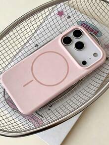 Luxury Magnetic Soft Silicone Wristband Phone Case, Compatible With IPhone 17 Pro Max/17/16/15/14/13/12/11 Pro Max Plus, Supports Magnetic Wireless Charging, Shockproof Protective Shell - Pink - View 3