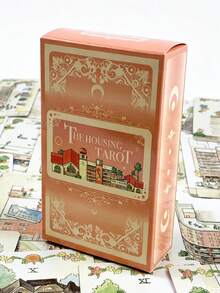 1 Box The Housing Tarot 78 Cards , Urban Architecture Fortune Telling Set, Creative Gift For Adults,Attract Players Who Like Unique Art Styles. - Multicolor - View 7