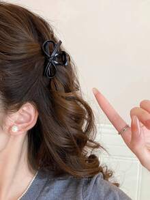 2 Pieces Leather Bow Hair Clips Princess Sweet And Cool Girl Style Small Hair Clips Side Bangs Clips Spring And Summer Hair Accessories - Brown 2pcs - View 9