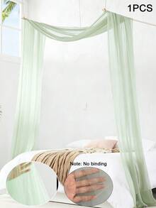 1pc Bed Curtain Mosquito Net, Bed Canopy 75*600cm, 75*300cm, Sheer Transparent Curtain Drape, Veil, For Wedding/Party/Tablecloth/Birthday/Home Decor/Mosquito Net (Light Strip And Accessories Not Included) - Multicolor - View 13