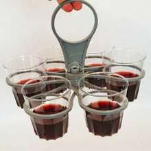 Perfect Party Beverage Dispenser/Beverage Dispenser With Cup Holder, Portable Cup Holder Divider, Suitable For Party Beverage Basket - Can Hold Multiple Cups, Suitable For Outdoor Mobile Beverage Sharing, Suitable For Back To School - Multicolor - View 3