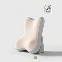 Cojín de cuña ergonómico de espuma de memoria ajustable y extraíble, almohada de elevación de piernas con soporte lumbar, ideal para cama, sofá, lectura, viajes, esencial para el dormitorio, comodidad todo el día - Bloques de color beige y gris - Ver 1