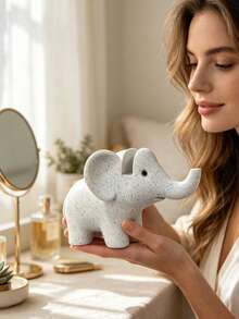 Cute Elephant-Shaped Stylish Eyeglasses Display Stand, Creative Elephant Eyeglasses Frame Ornament, Desktop Storage Rack, Elephant-Shaped Resin Eyeglasses Frame, Sturdy Eyeglasses Display Stand, Fun Resin Eyeglasses Storage Rack. - Multicolor - View 5