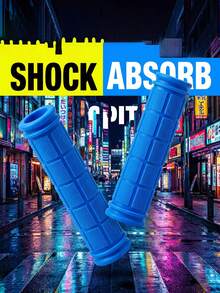 Shockproof Bike Handlebar Grips With Square Grid Bicycle Bar Grips For Adult Riders Firm Rubber Hand Grip For Trail Commute Bike Stuff BMX MTB Scooters Folding Bike Mountain & Cruiser Bikes Motorcycle Handles Bike Accessories - Multicolor - View 8
