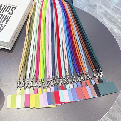 1pc Universal Adjustable Phone Lanyard Anti-Lost Lanyard Strap Detachable Colorful Neck Cord Phone Safety Tether Keychain Chain Rope