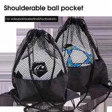 1pc Single Ball Bag, Balls Storage Bags, Drawstring Sling Backpack For Soccer Basketball Football Volleyball Rugby - Multicolor - View 4