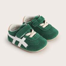 Spring/Autumn 3-6-9 Months Unisex Infant Solid Color Casual Shoes Soft Sole Anti-Slip Walking Shoes Fashion Minimalist Newborn Shoes - Green - View 8