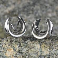 2pcs Vintage Saddle Ear Gauges 316L Stainless Steel Ear Stretchers Piercing Jewelry Earrings Unisex - 1539 - View 13