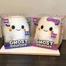 1pc Cute Ghost Squishy Toy With Large Bow, Soft Slow Rising Squeeze Stress Relief Fidget Toy, Halloween Party Favor Gift For Kids Teens - Multicolor - View 5