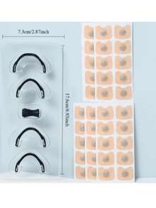 1 Set (60 Stiker Magnetik + 5 Aksesoris + 1 Kotak Hadiah Kemasan) Kotak Perjalanan Premium, Cocok untuk Alat Penyesuaian Pernapasan, Set Plester Hidung Olahraga, Pelebar Hidung untuk Inhalasi - 30 pasang plester hidung - View 3