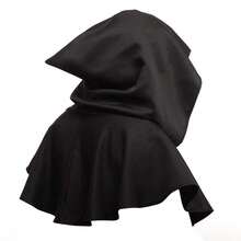 1pc Halloween Cape Cosplay Grim Reaper Vampire Witch Master Robe Party Costume Adult Black Cloak - Multicolor - View 8