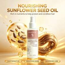 ADJANISS Sunflower Oil Heat Protection Spray (100ml/3.08 Fl Oz), Suitable For All Hair Types, Provides Heat Protection, Smooths Frizz, Detangles, Controls Flyaways, Leaves Hair Soft, Smooth And Easy To Manage. [Heat Protection] [Leave-In] - Full Size - View 10
