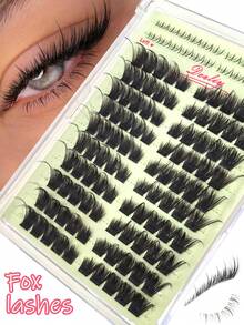 Desliy 4-In-1 Eyelash Cluster Set, Includes Cluster False Eyelashes (Upper And Lower Lashes), Eyelash Glue (Bonding And Sealing), Remover, Tweezers, Suitable For Beginners DIY At Home, Applicable For Wedding/Daily/Travel/Gift, Single Cluster False Eyelashes - Mint Green - View 4