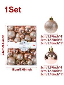 42pcs Christmas Ball Ornaments, Christmas Tree Hanging Decor, Champagne Gold Mirror Christmas Decorative Balls, Christmas Snowball Hanging Ornaments, Hanging Decorations, Christmas Tree Ball Ornaments, Winter Party Decorations, Christmas Decorations, Christmas Gifts, Christmas Fireplace Decorations, Holiday Atmosphere Party Decor Supplies, Christmas Indoor And Outdoor Decorations, Xmas Decor - Champagne Gold - View 6