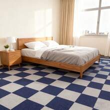 12pcs 30x30cm Self-Adhesive Anti Slip Splicing Block Floor Mute Rug Bedroom Mat Carpet Water Absorption And Anti Slip Living Room Home - C - View 7